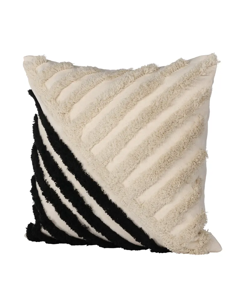 Zara Kissenbezug 45 × 45 cm mit getuftetem Linienmuster, Ansicht 2