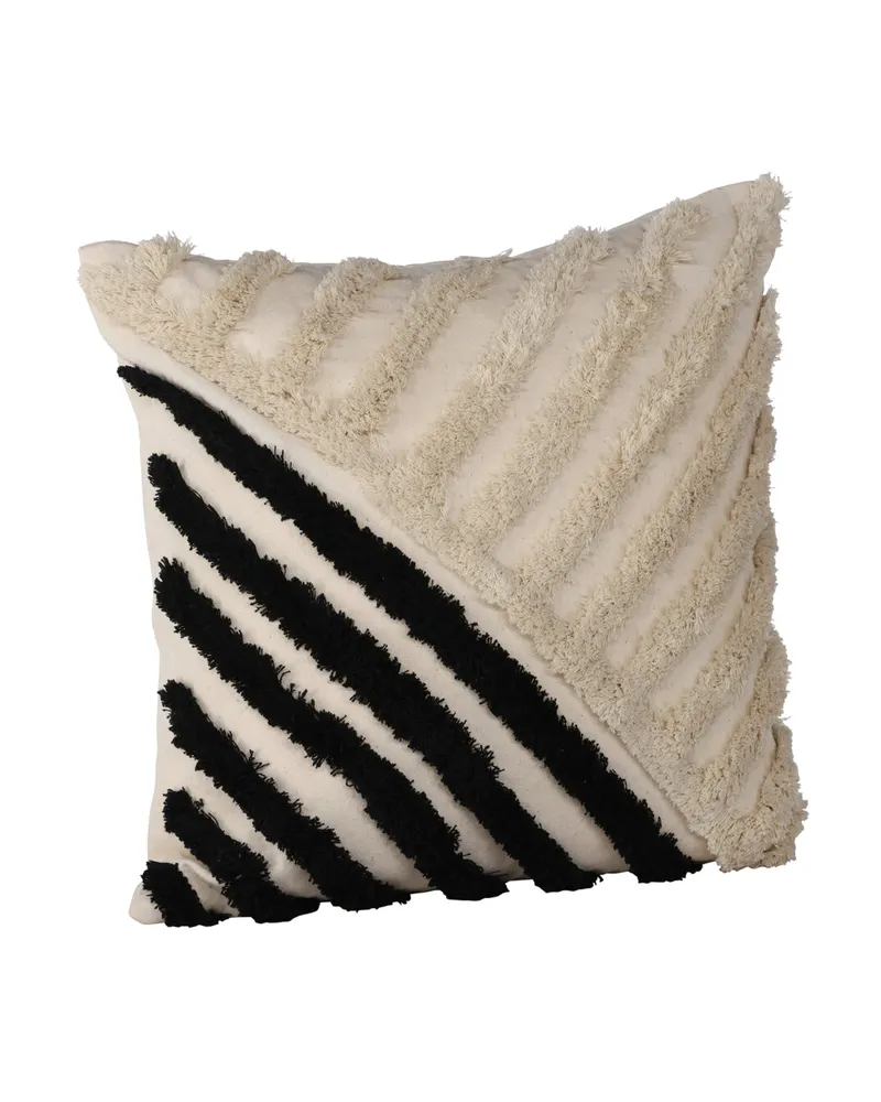Zara Kissenbezug 45 × 45 cm mit getuftetem Linienmuster, Ansicht 5