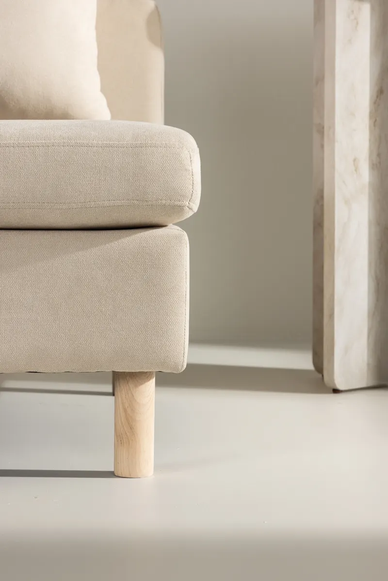 Zero Sofa-Modul mit Holzbeinen in 102 × 83 × 94 cm, im Wohnraum, Ansicht 3