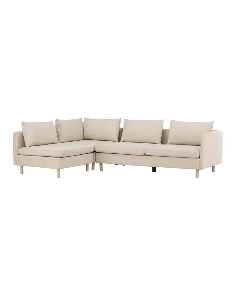 Zero Ecksofa in L-Form mit Holzbeinen, Ansicht 2