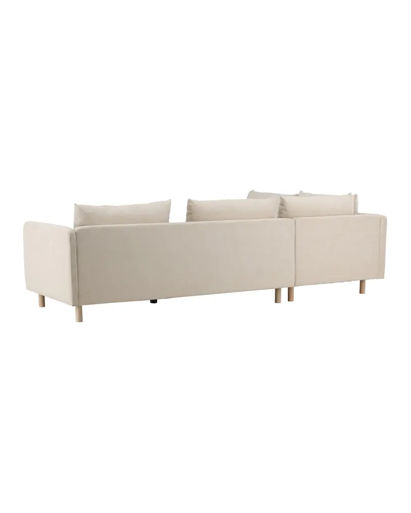 Zero Ecksofa in L-Form mit Holzbeinen, Ansicht 3