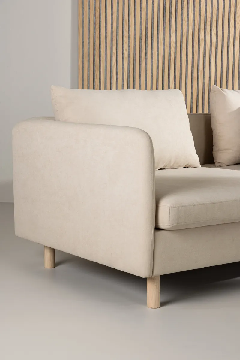 Zero Sofa mit Holzbeinen, im Wohnraum, Ansicht 2