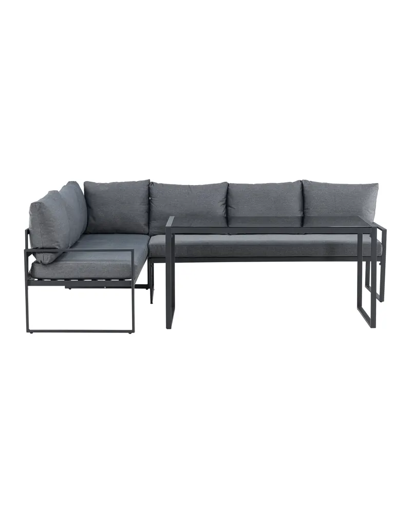 Zingaro Gartenlounge mit Ecksofa und Glastisch, Ansicht 2