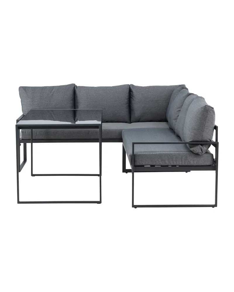 Zingaro Gartenlounge mit Ecksofa und Glastisch, Ansicht 5