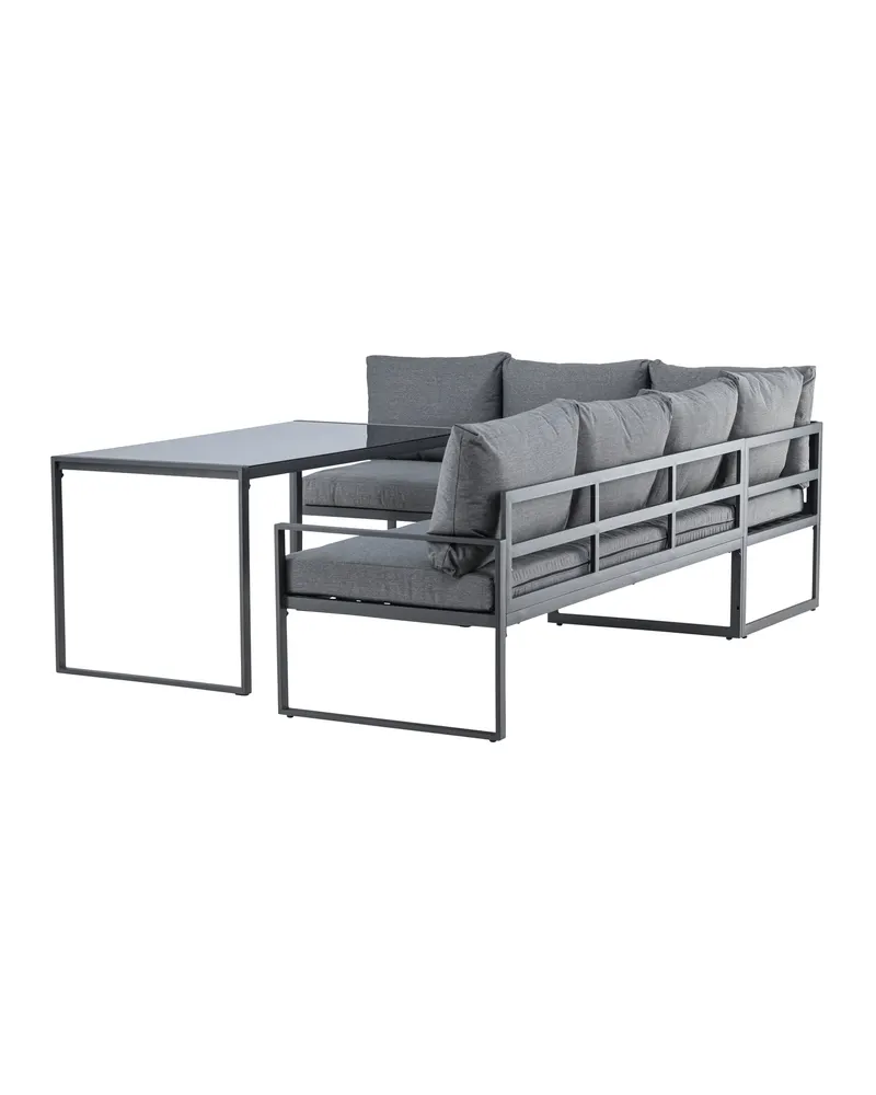 Zingaro Gartenlounge mit Ecksofa und Glastisch, Ansicht 6