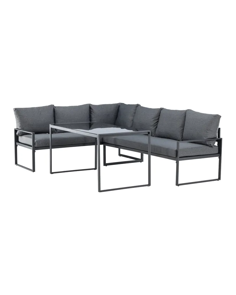 Zingaro Gartenlounge mit Ecksofa und Glastisch, Ansicht 7