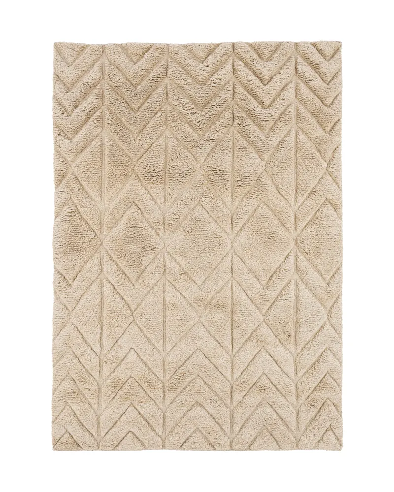 Zoe Wollteppich mit V-Linienmuster in 400 × 300 cm