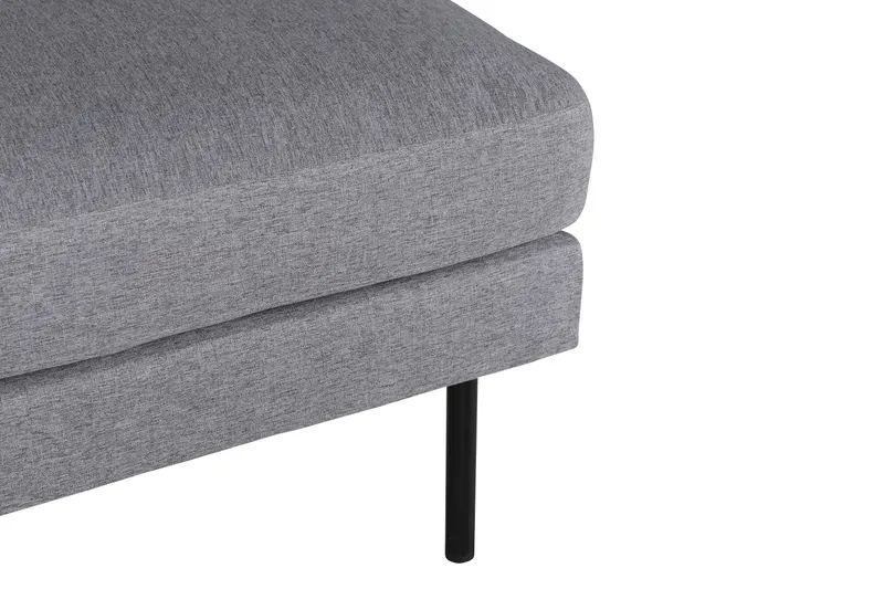 Zoom Hocker mit Stahlbeinen in Grau, Gestell Schwarz, Polyester, Ansicht 4
