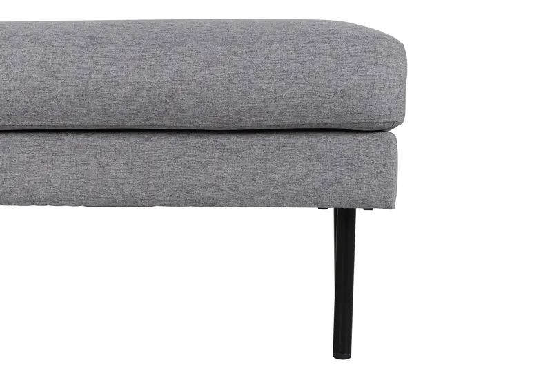 Zoom Hocker mit Stahlbeinen in Grau, Gestell Schwarz, Polyester, Ansicht 5