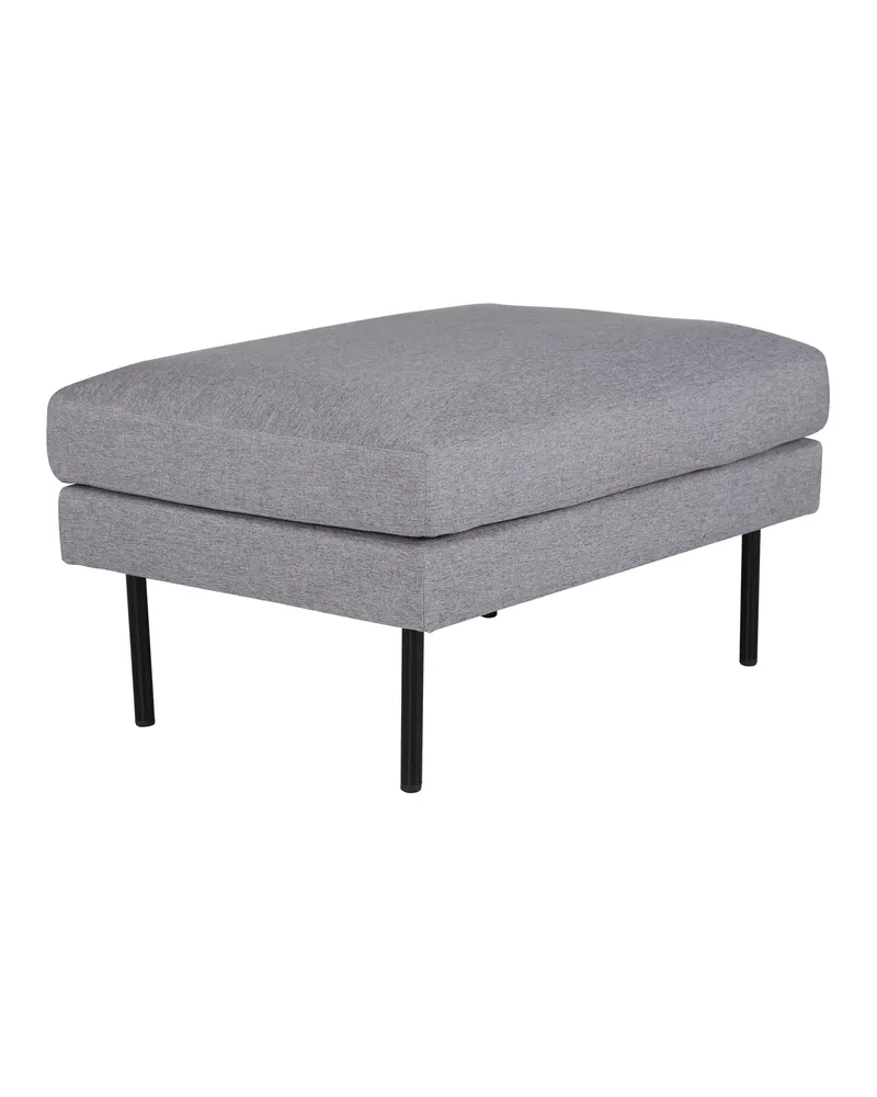 Zoom Hocker mit Stahlbeinen in Grau, Gestell Schwarz, Polyester, Ansicht 2