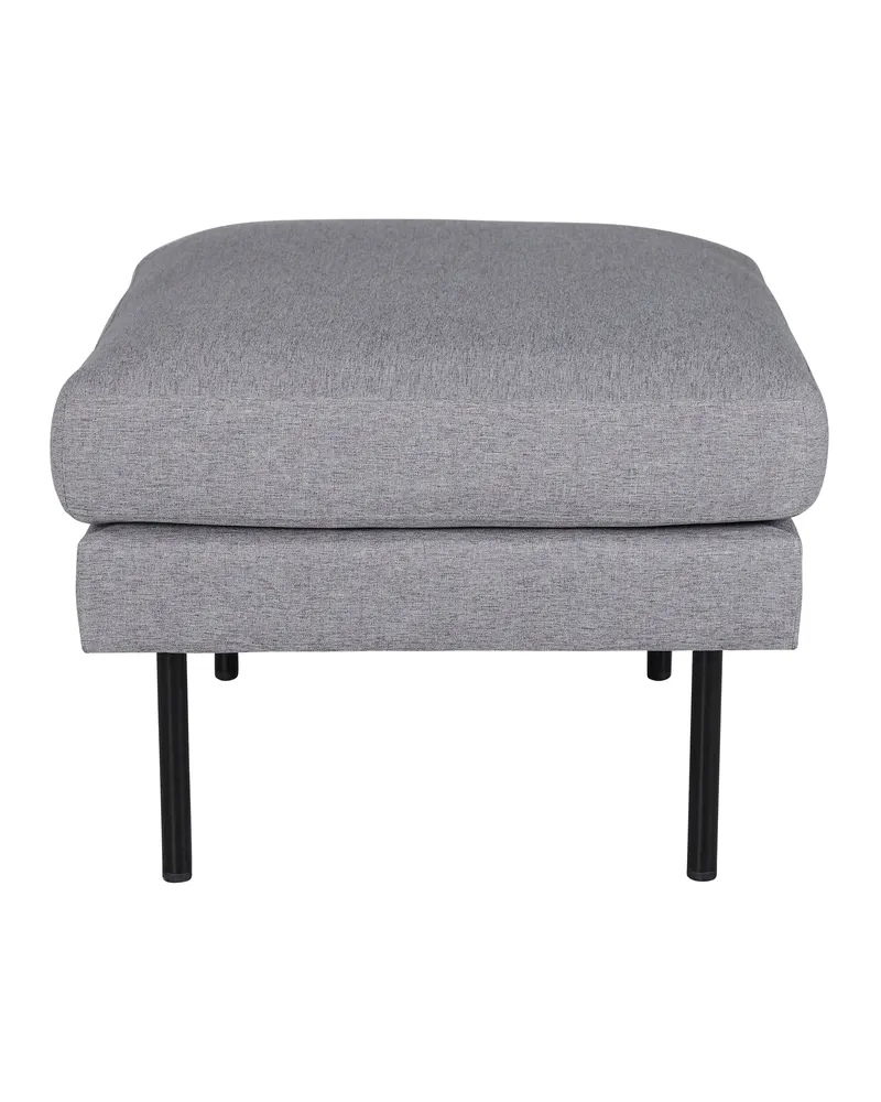 Zoom Hocker mit Stahlbeinen in Grau, Gestell Schwarz, Polyester, Ansicht 3