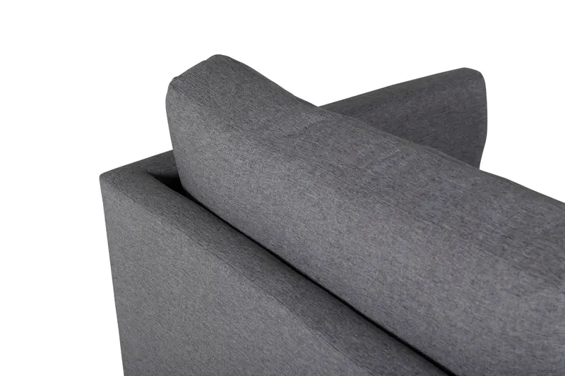 Zoom Sessel mit schwarzen Stahlbeinen in Grau, Gestell Schwarz, Polyester, Ansicht 7