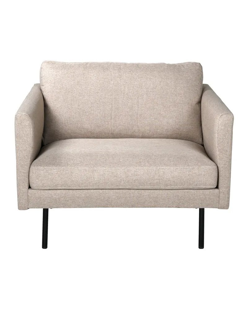 Zoom Sessel mit 83 cm breiter Sitzfläche und Stahlbeinen