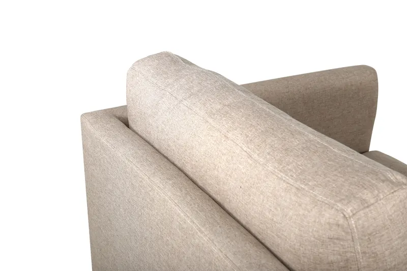 Zoom Sessel mit schwarzen Stahlbeinen in Beige, Gestell Schwarz, Polyester, Ansicht 6