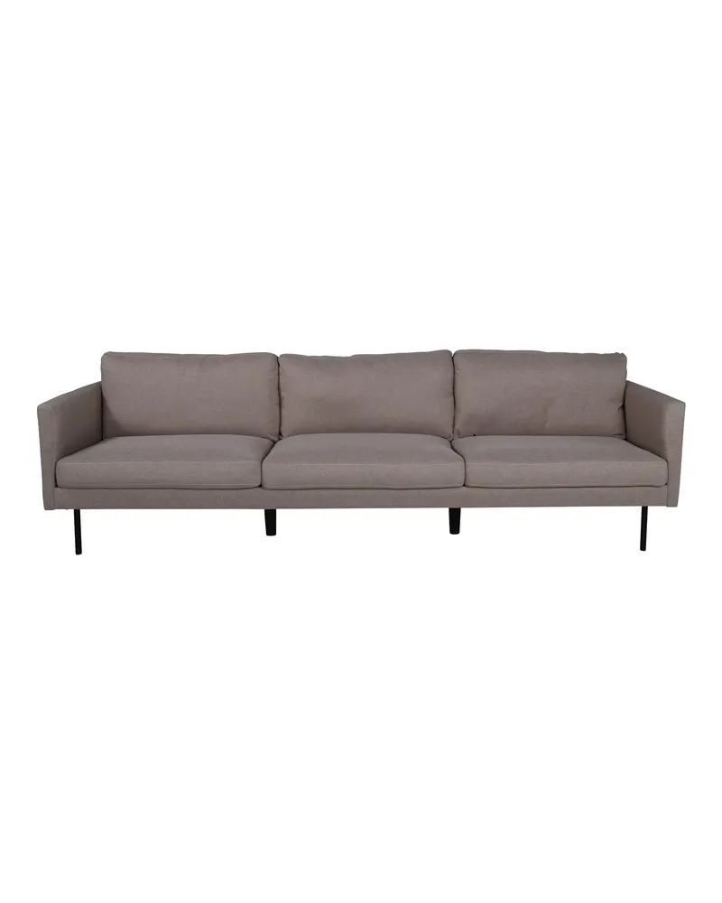 Zoom 3-Sitzer-Sofa, 260 cm breit, auf schmalen Stahlbeinen, Hellbeige, Gestell Schwarz