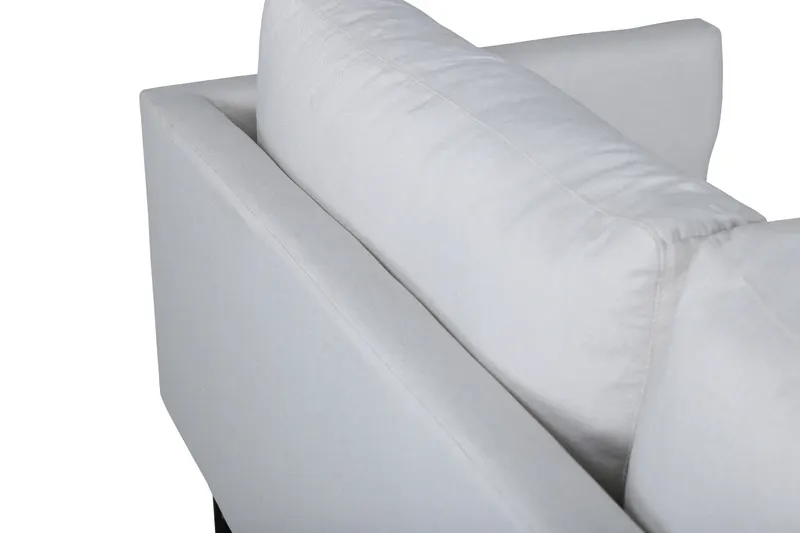 Zoom 3-Sitzer-Sofa auf schmalen Stahlbeinen in Hellbeige, Gestell Schwarz, Polyester, Ansicht 6