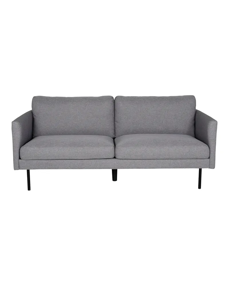 Zoom 2-Sitzer-Sofa mit Stahlbeinen in Grau, Gestell Schwarz, Ansicht 1