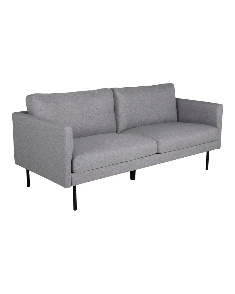 Zoom 2-Sitzer-Sofa mit Stahlbeinen in Grau, Gestell Schwarz, Ansicht 4