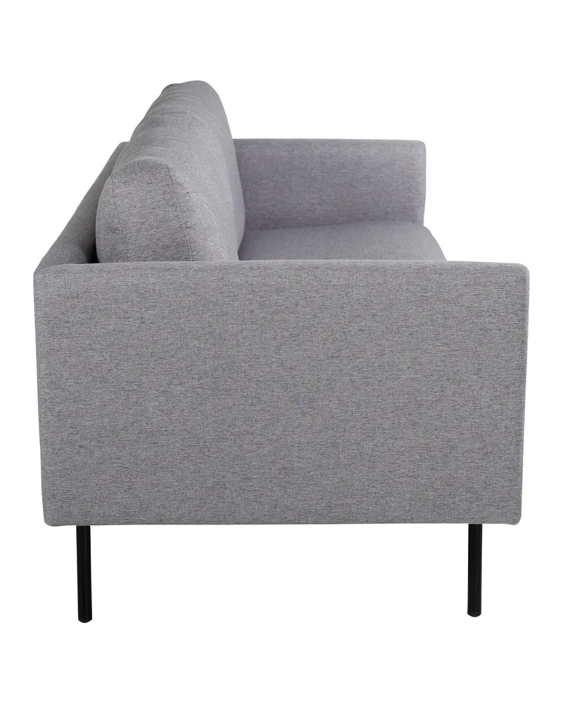 Zoom 2-Sitzer-Sofa mit Stahlbeinen in Grau, Gestell Schwarz, Ansicht 5