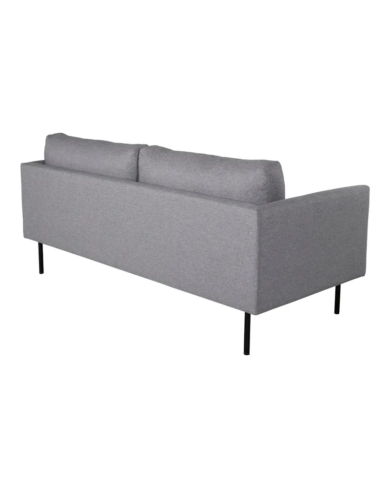 Zoom 2-Sitzer-Sofa mit Stahlbeinen in Grau, Gestell Schwarz, Ansicht 6
