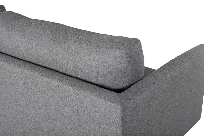 Zoom 2-Sitzer-Sofa mit Stahlbeinen in Grau, Gestell Schwarz, Ansicht 7