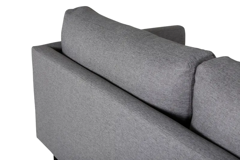Zoom 2-Sitzer-Sofa mit Stahlbeinen in Grau, Gestell Schwarz, Ansicht 8