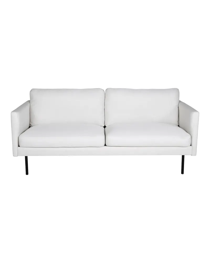 Zoom 2-Sitzer-Sofa mit schmalen schwarzen Stahlbeinen, Grau, Gestell Schwarz