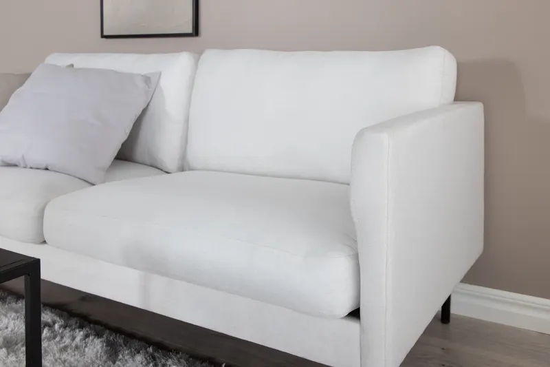 Zoom 2-Sitzer-Sofa mit Stahlbeinen in Schwarz, im Wohnraum, Ansicht 9