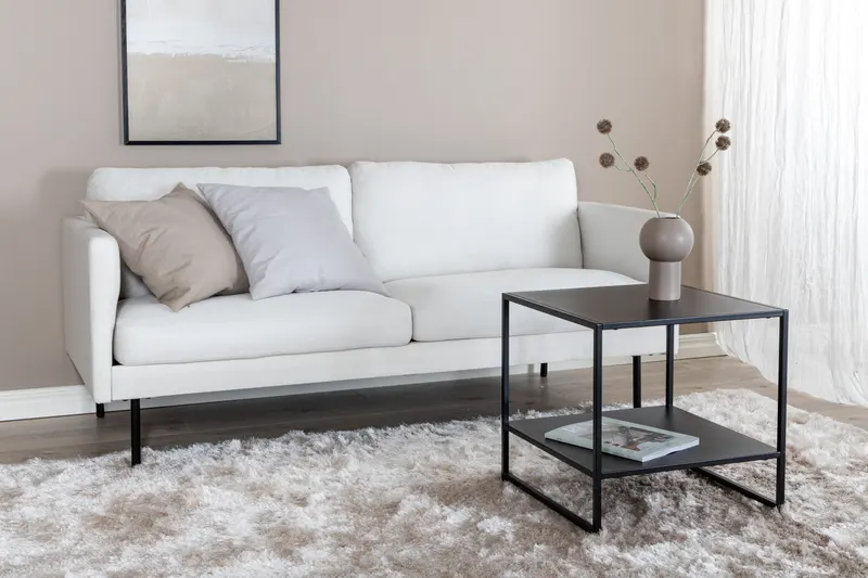 Zoom 2-Sitzer-Sofa mit Stahlbeinen in Schwarz, im Wohnraum, Ansicht 10