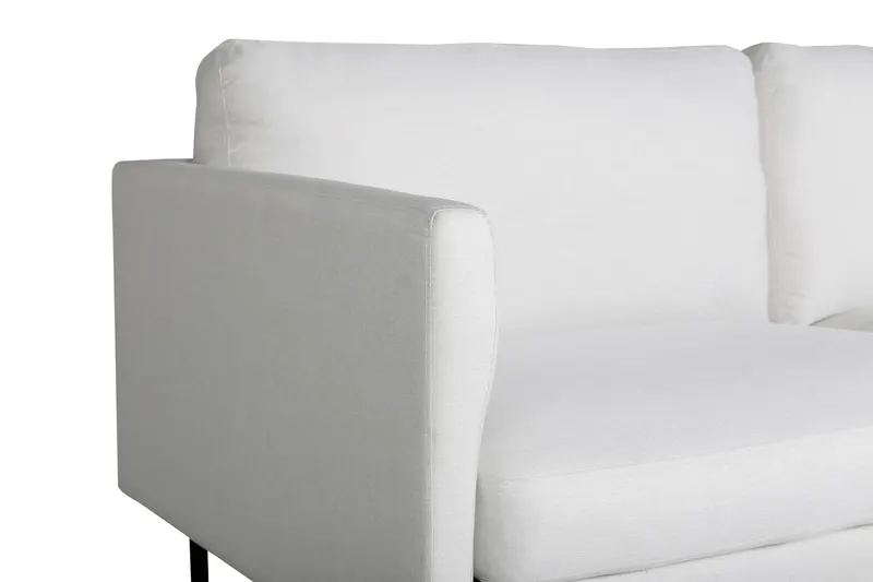 Zoom 2-Sitzer-Sofa mit Stahlbeinen in Schwarz, Ansicht 2