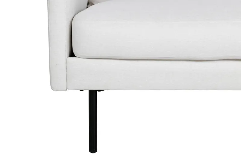 Zoom 2-Sitzer-Sofa mit Stahlbeinen in Schwarz, Ansicht 3