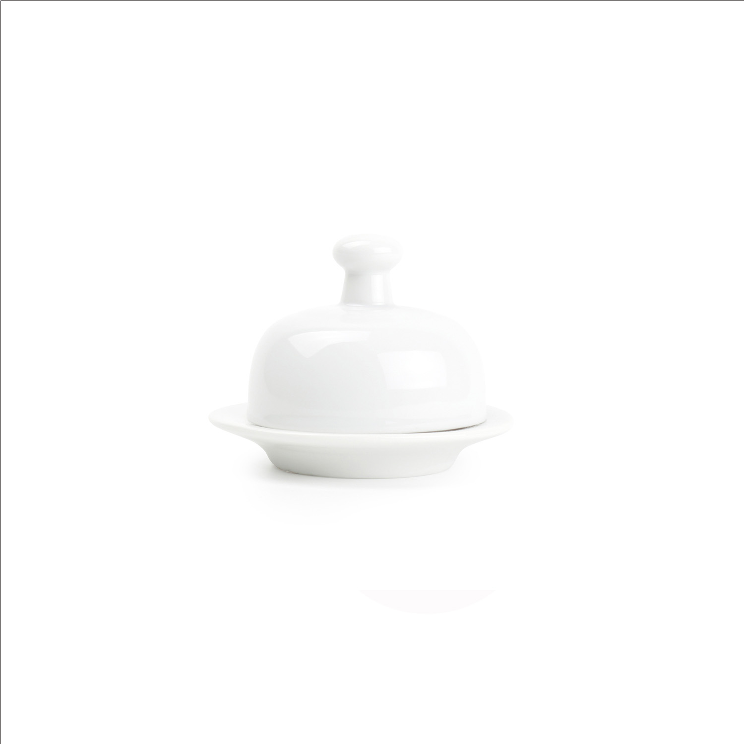 Appetite Butterdose aus Porzellan, Weiß, Ø 9,5 cm, H 7 cm