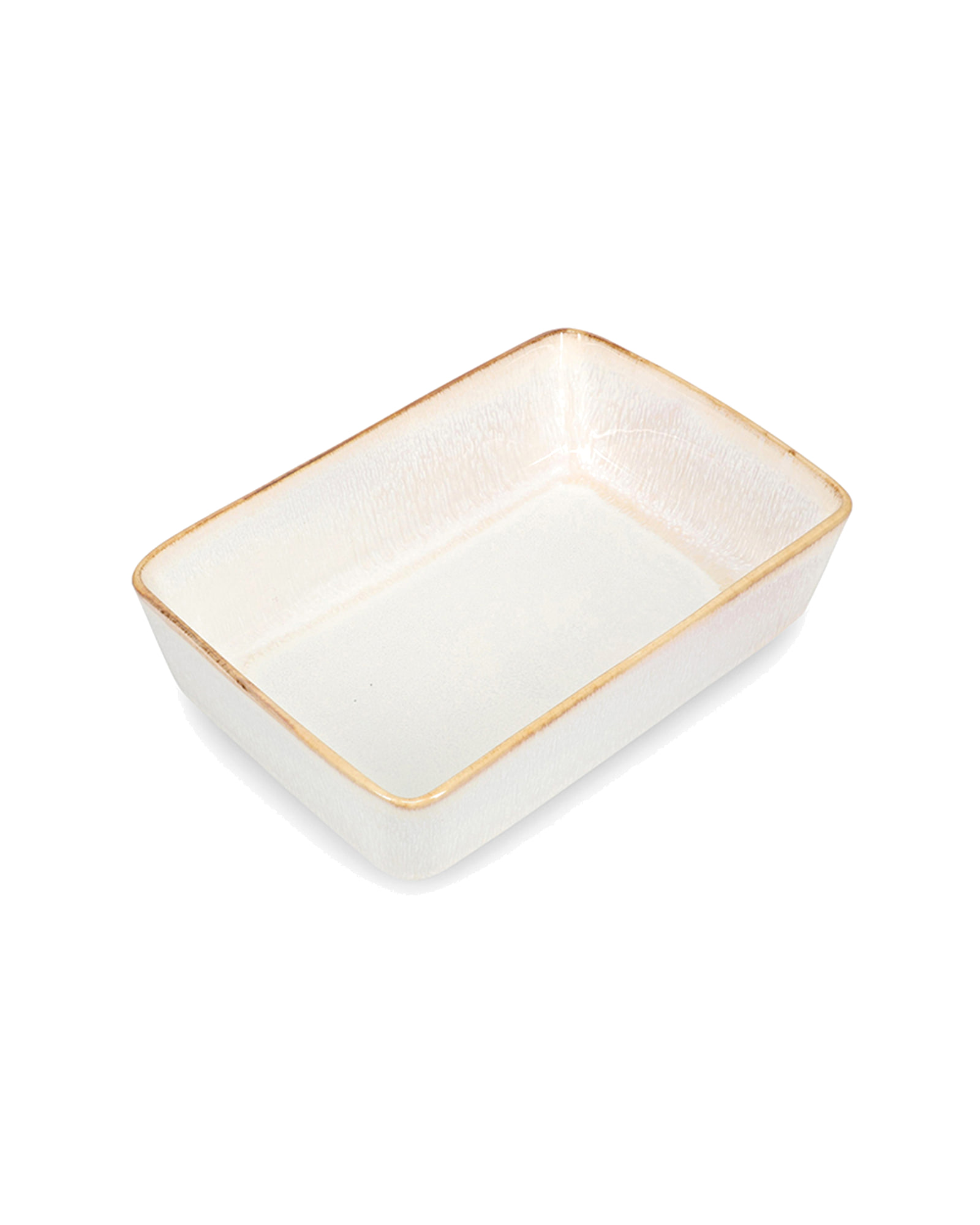 Artisan Auflaufform aus Steinzeug, Weiß, 20 × 13,5 cm, H 5,5 cm, Ansicht 1