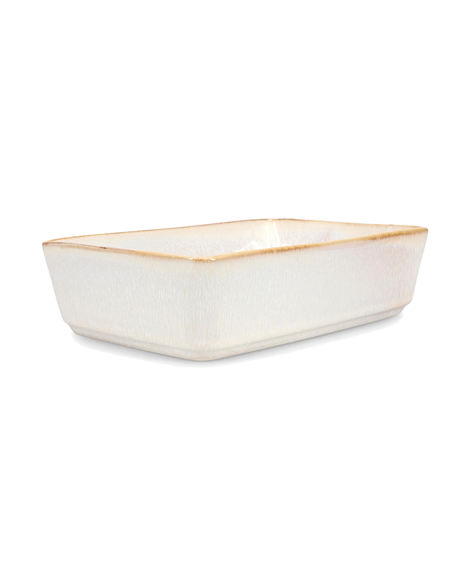 Artisan Auflaufform aus Steinzeug, Weiß, 20 × 13,5 cm, H 5,5 cm, Ansicht 2