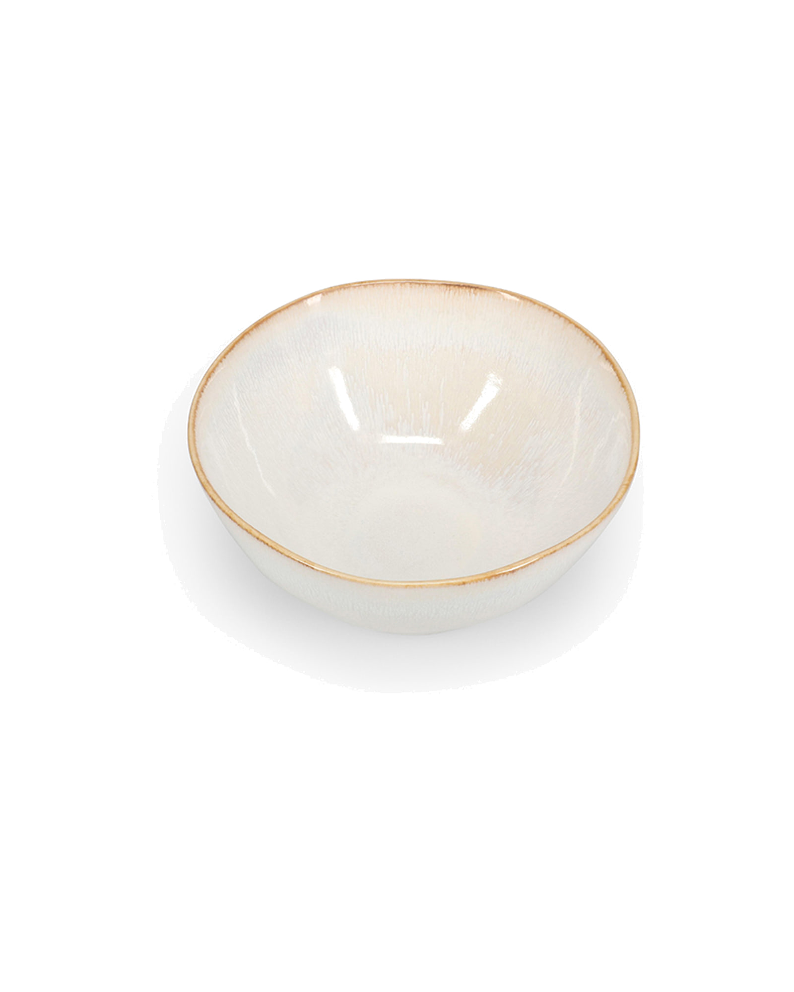Artisan Schale aus Steinzeug, Weiß, H 7,5 cm, Ansicht 2