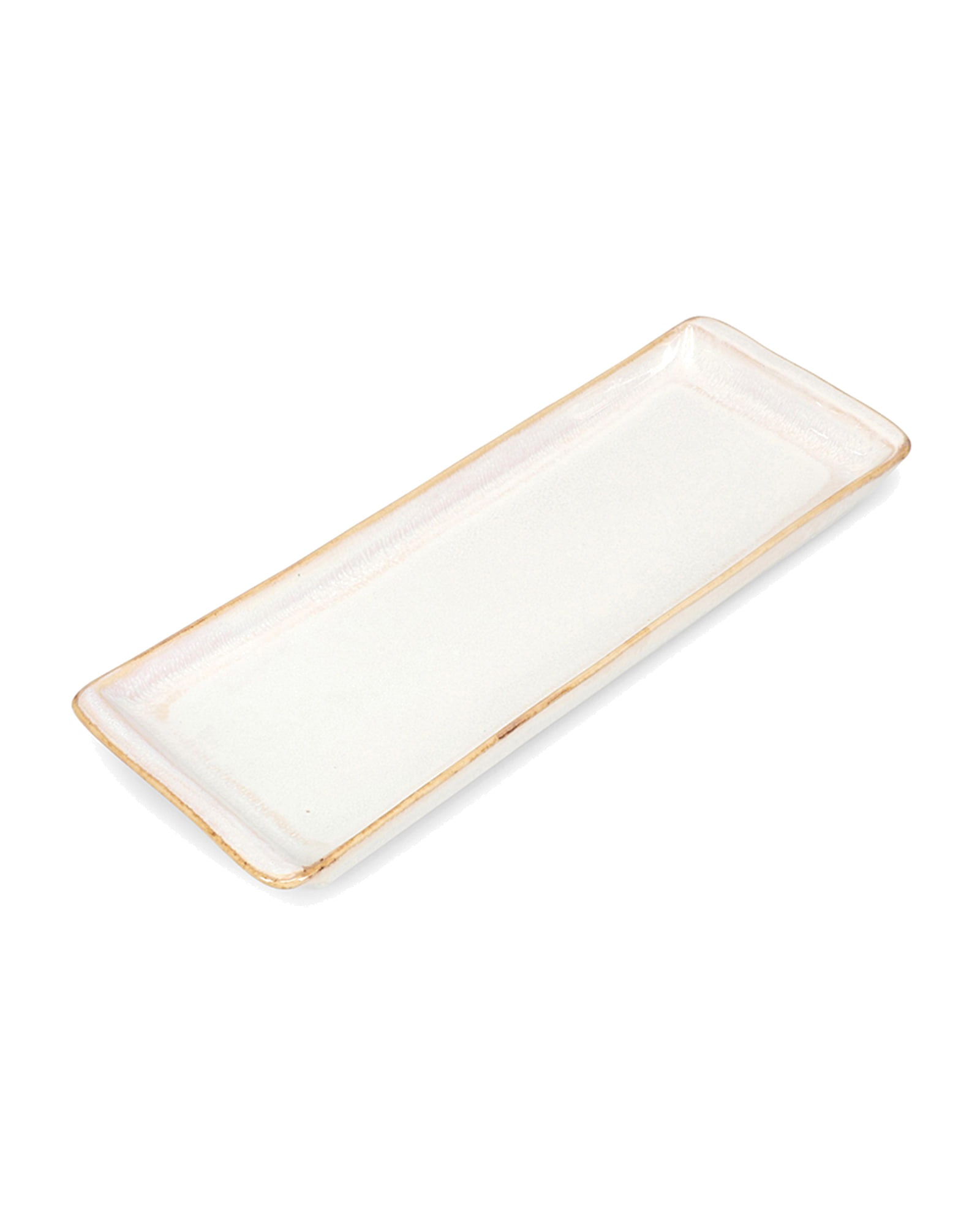Artisan Servierschale aus Steinzeug, Weiß, 30,5 × 10,5 cm, Ansicht 1