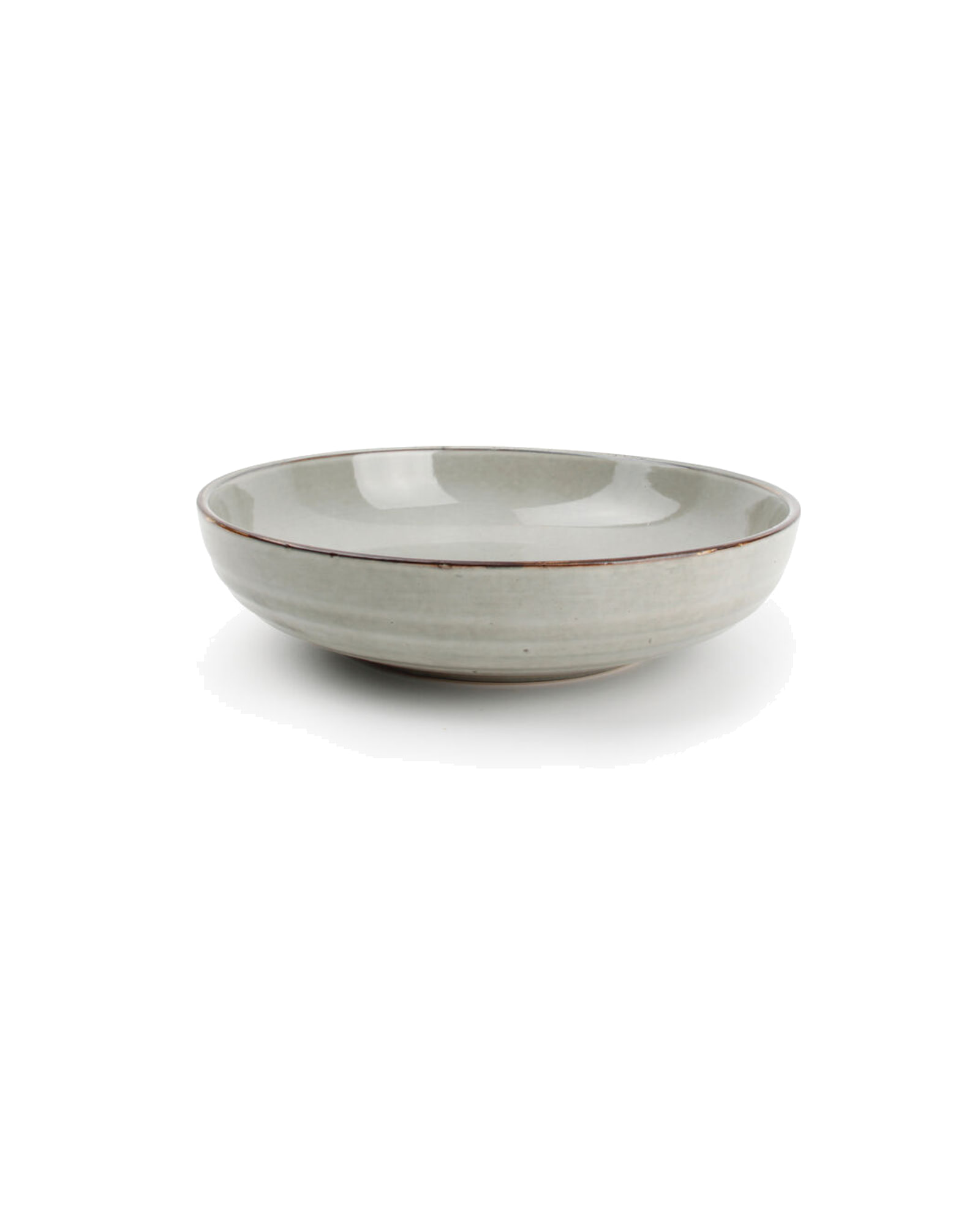 Artisan Suppenteller aus Steinzeug, Grün, H 5,5 cm