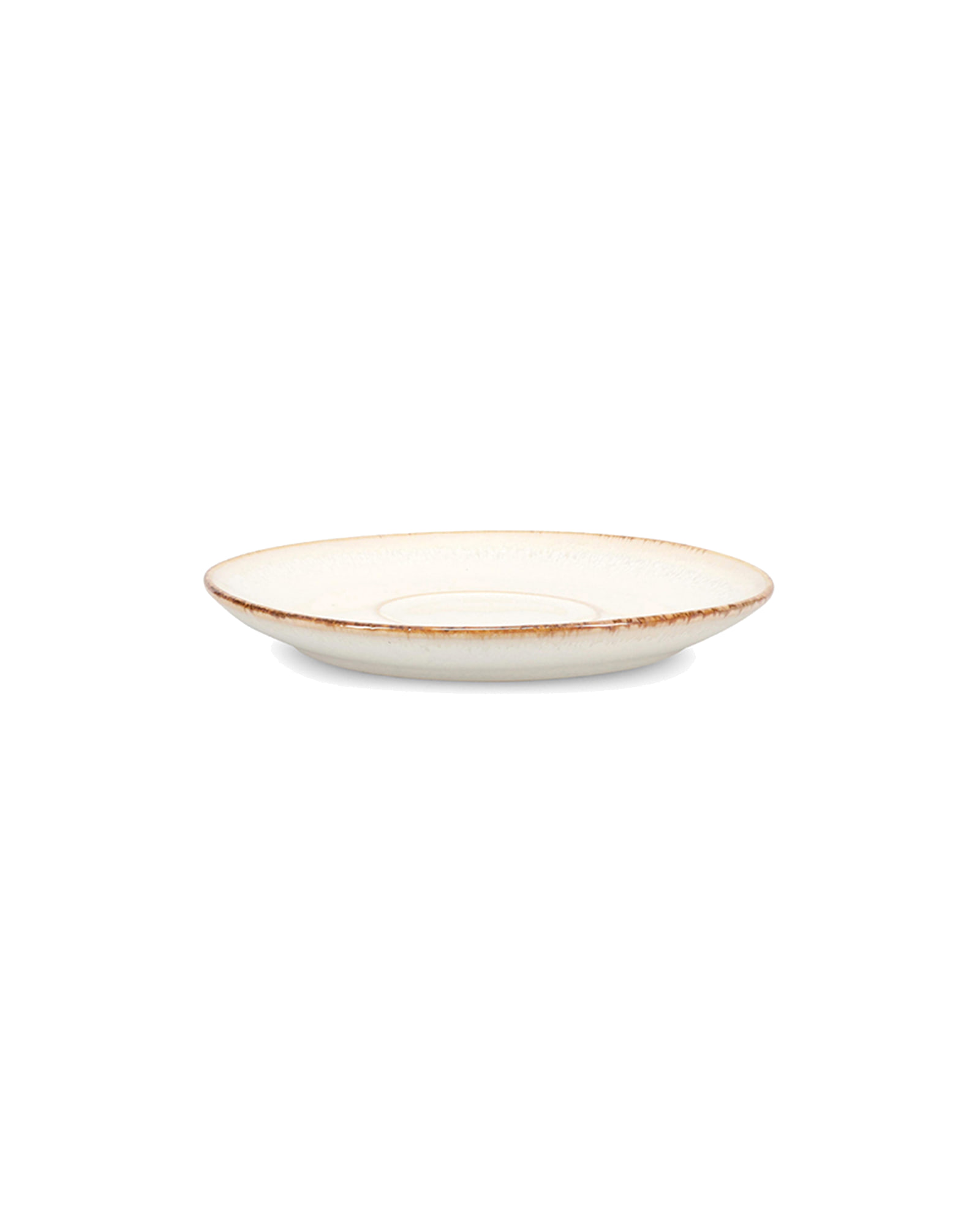 Artisan Untertasse aus Steinzeug, Weiß, Ø 15 cm, Ansicht 2
