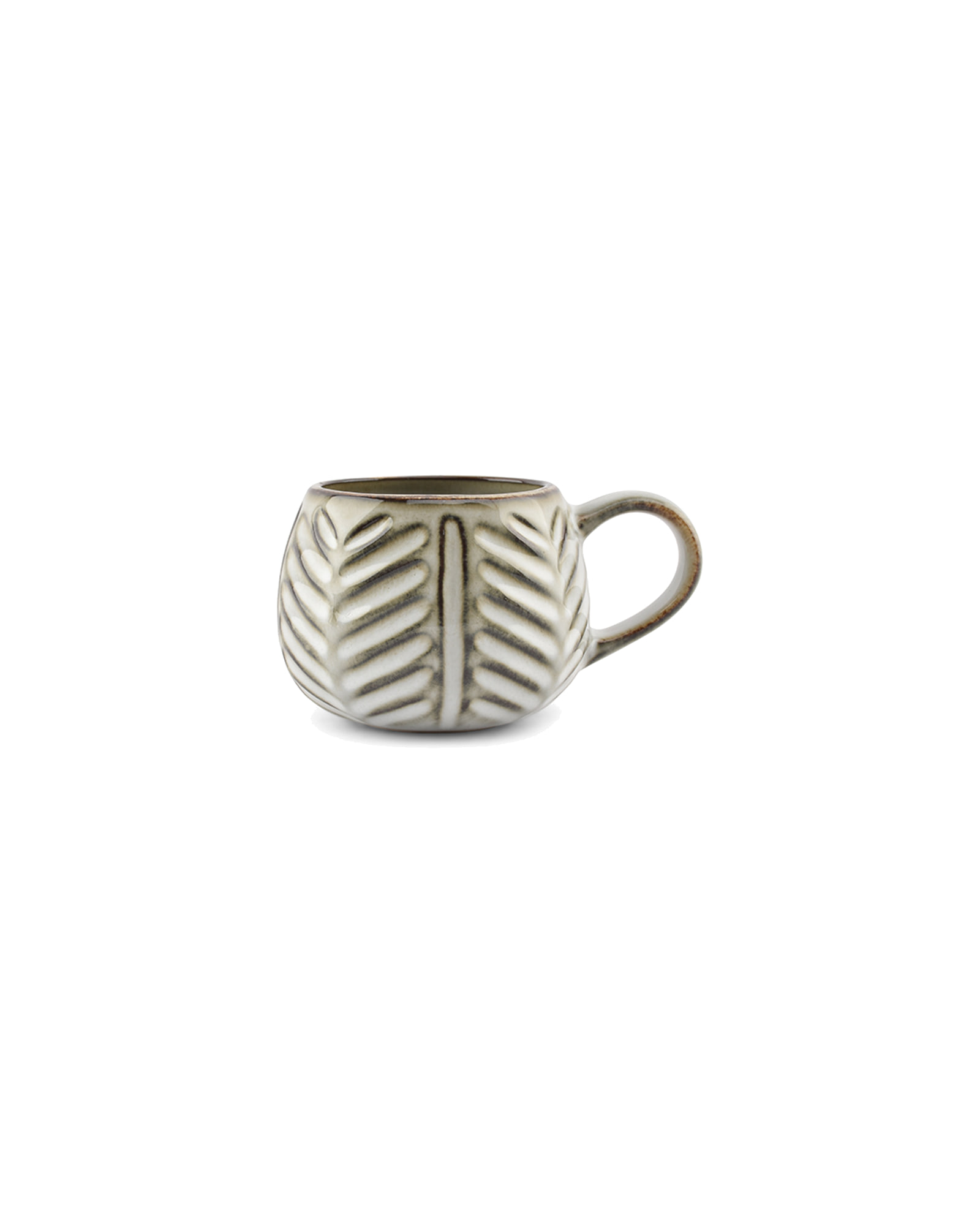 Arto Becher aus Steinzeug, Blatt, 200 ml, Ansicht 1