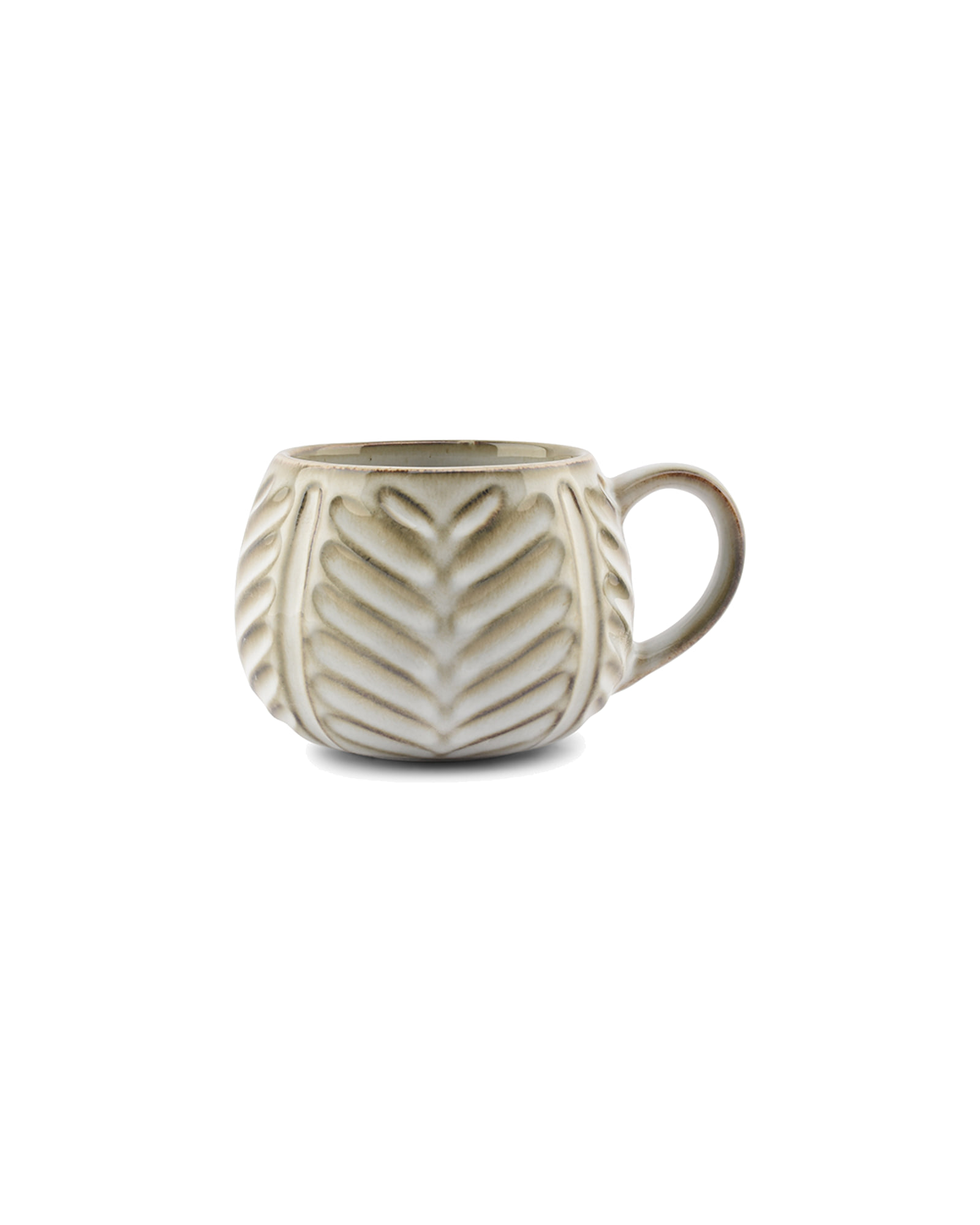 Arto Becher aus Steinzeug, Blatt, 400 ml, Ansicht 1
