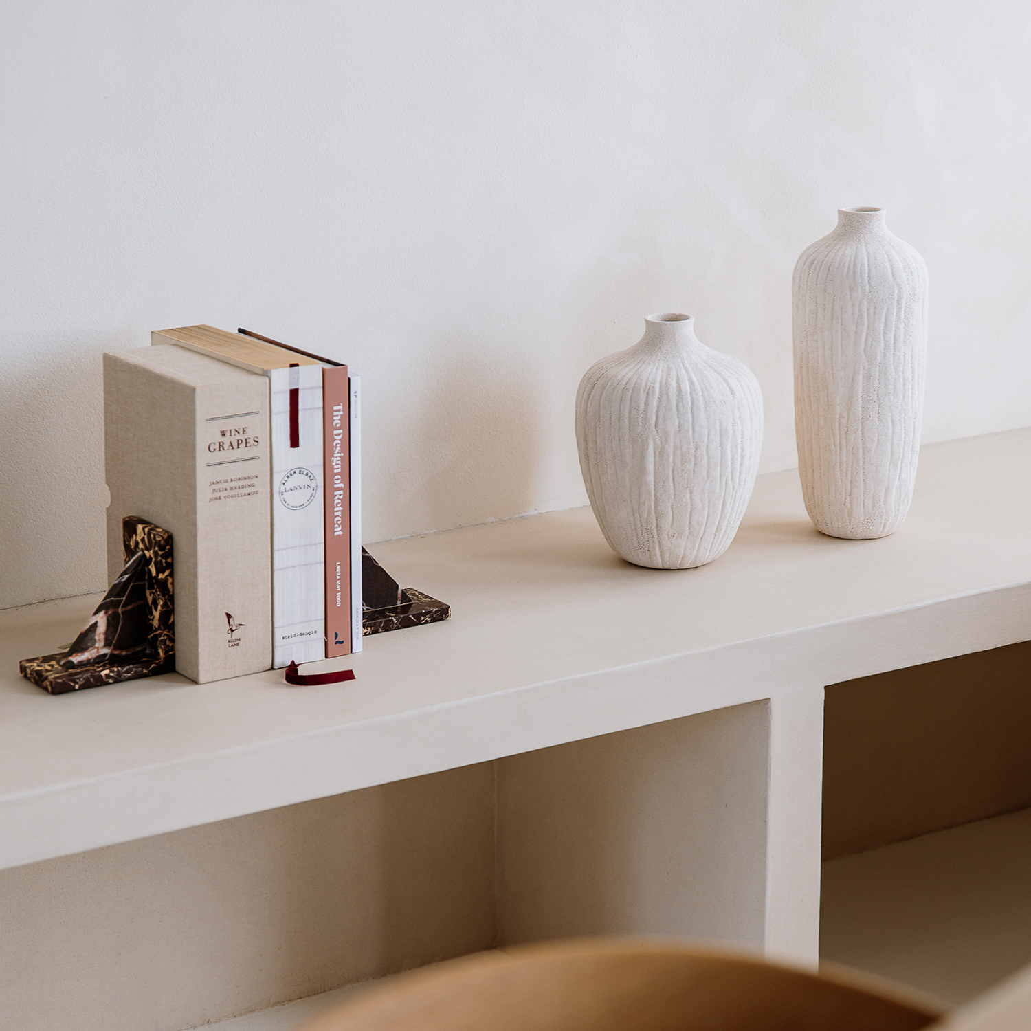 Avo Vase aus Steinzeug, Beige, Ø 15 cm, H 36,5 cm, Ansicht 4
