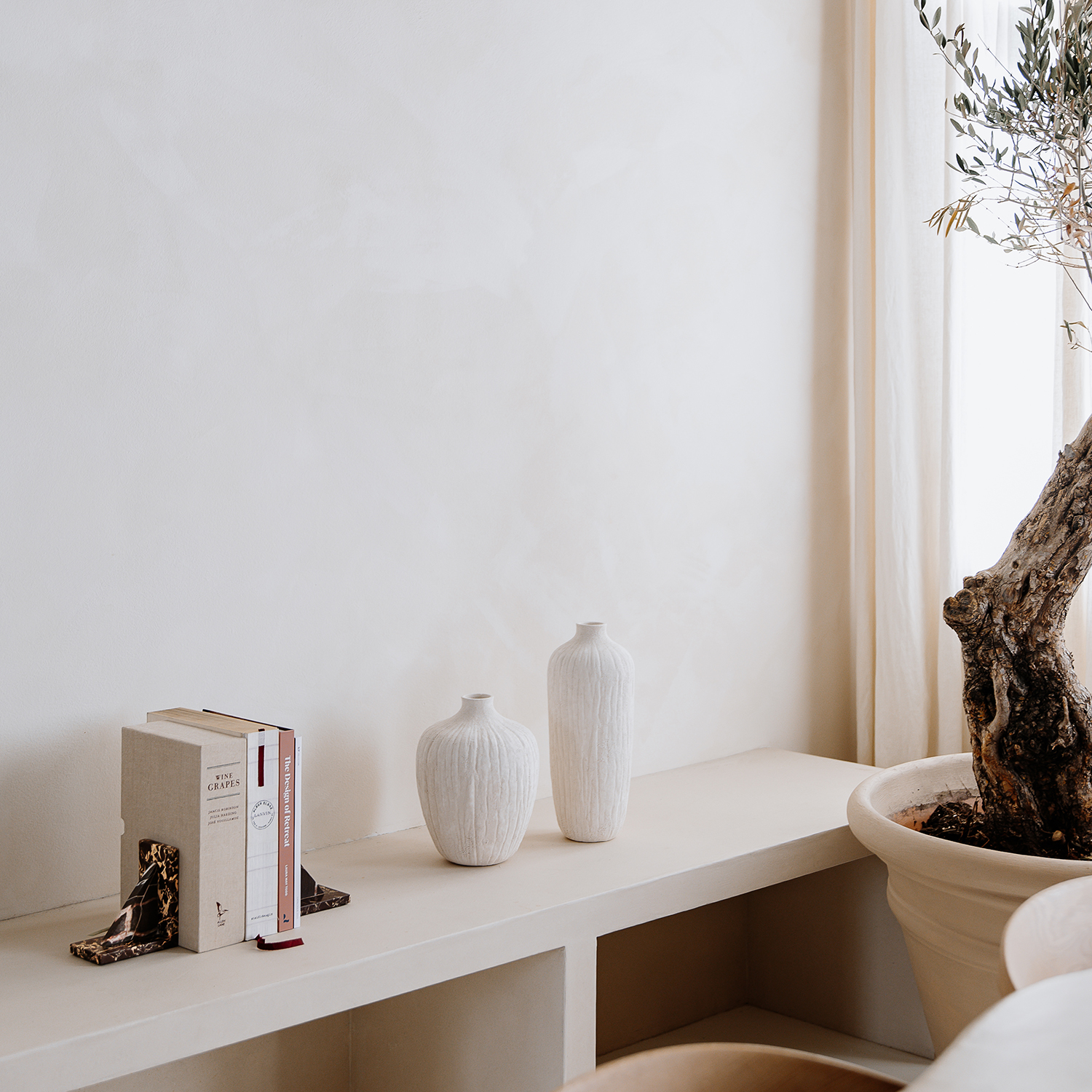 Avo Vase aus Steinzeug, Beige, Ø 15 cm, H 36,5 cm, Ansicht 5