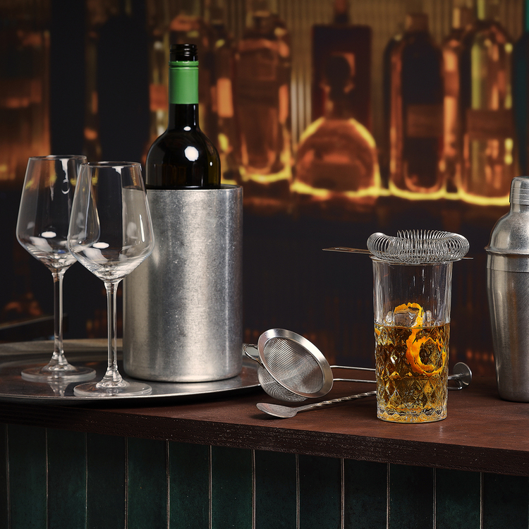 Bar Barsieb mit Griff aus Edelstahl, mit Griff Antiksilber, L 8,5 cm, Ansicht 4