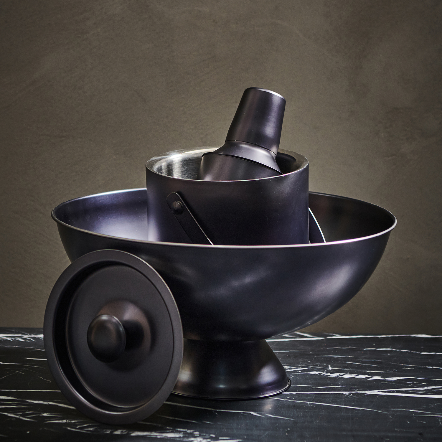 Bar Cocktailshaker, Schwarz, 640 ml, Ansicht 5