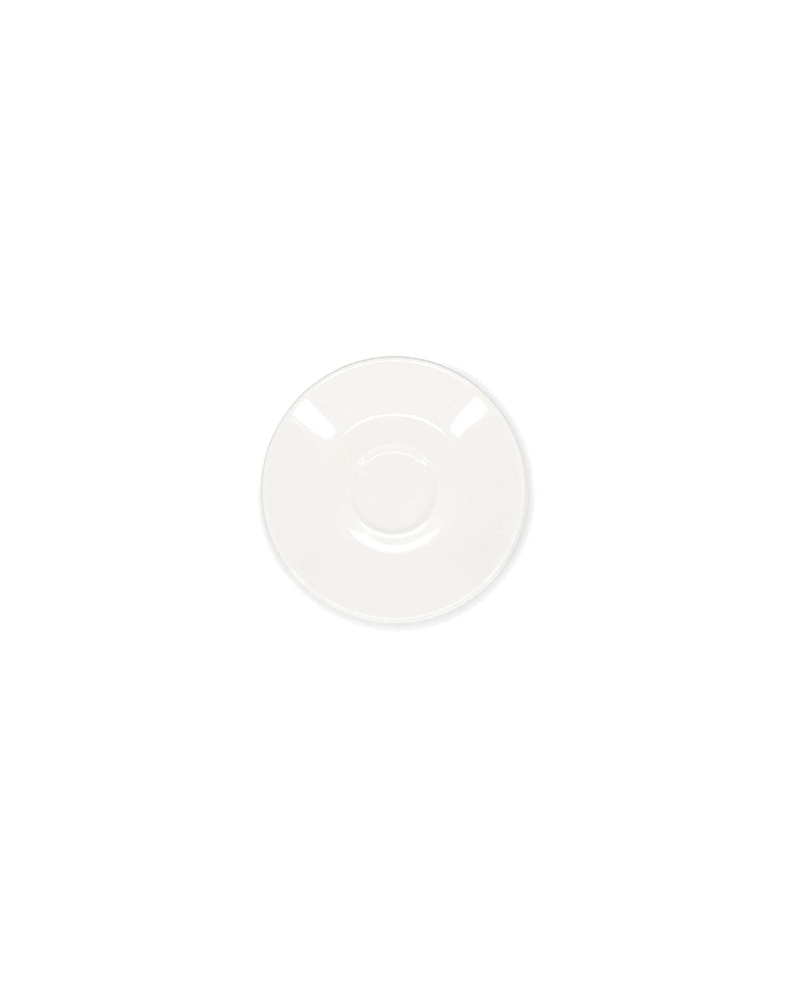 Barista Mokka-Untertasse aus Porzellan, Weiß, Ø 12,5 cm, Ansicht 1