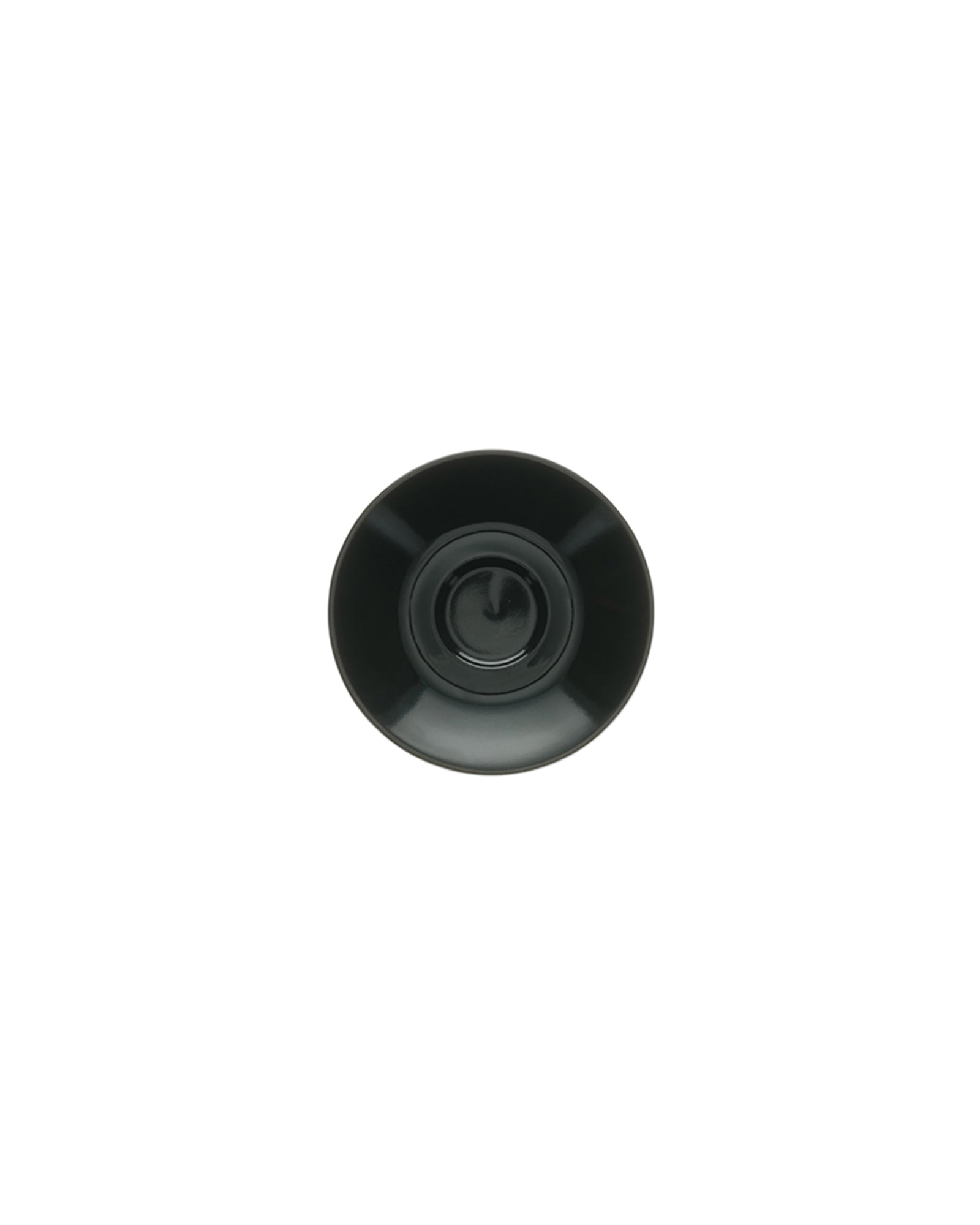 Barista Mokka-Untertasse aus Porzellan, Schwarz, Ø 12,5 cm, Ansicht 1