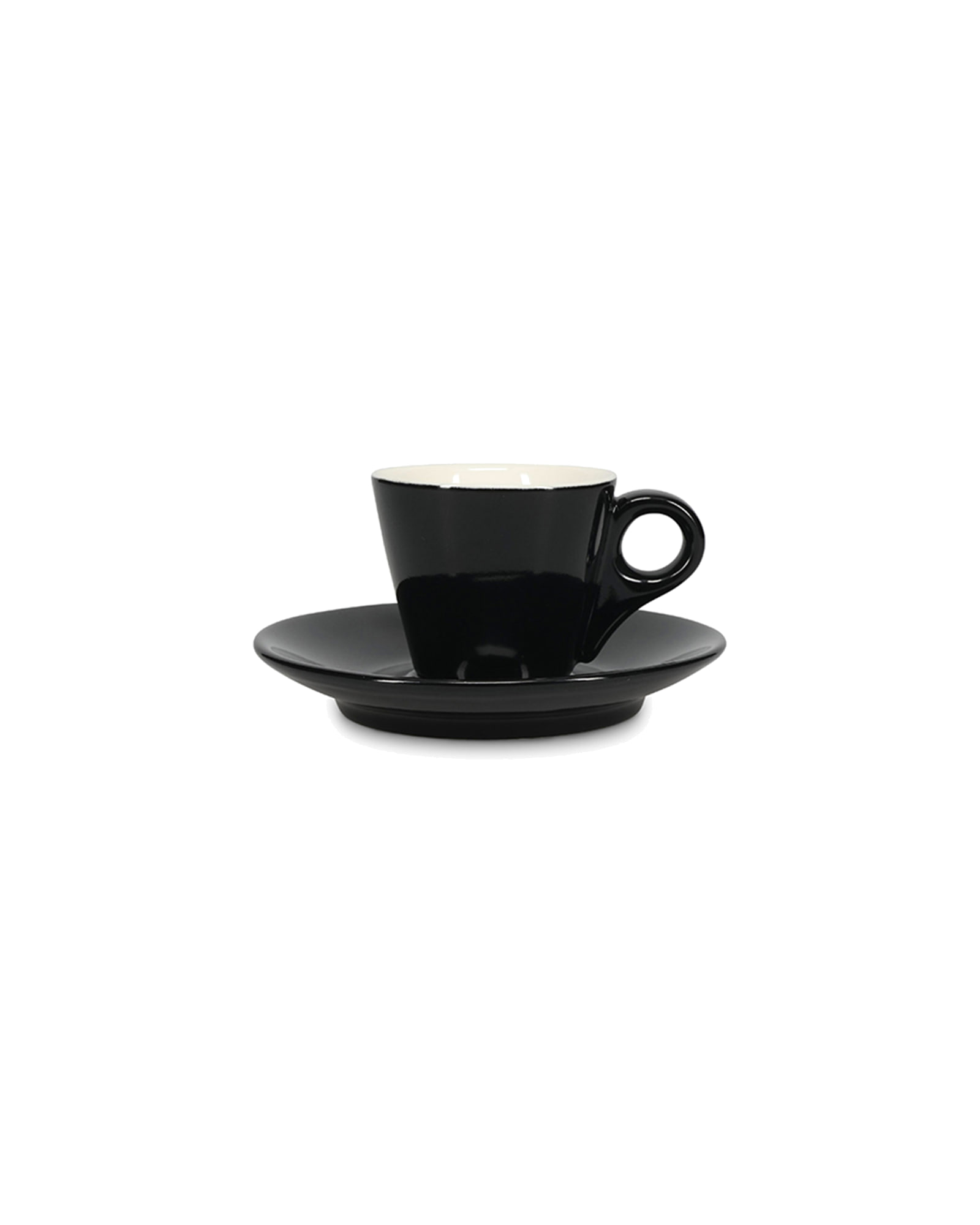 Barista Mokka-Untertasse aus Porzellan, Schwarz, Ø 12,5 cm, Ansicht 3