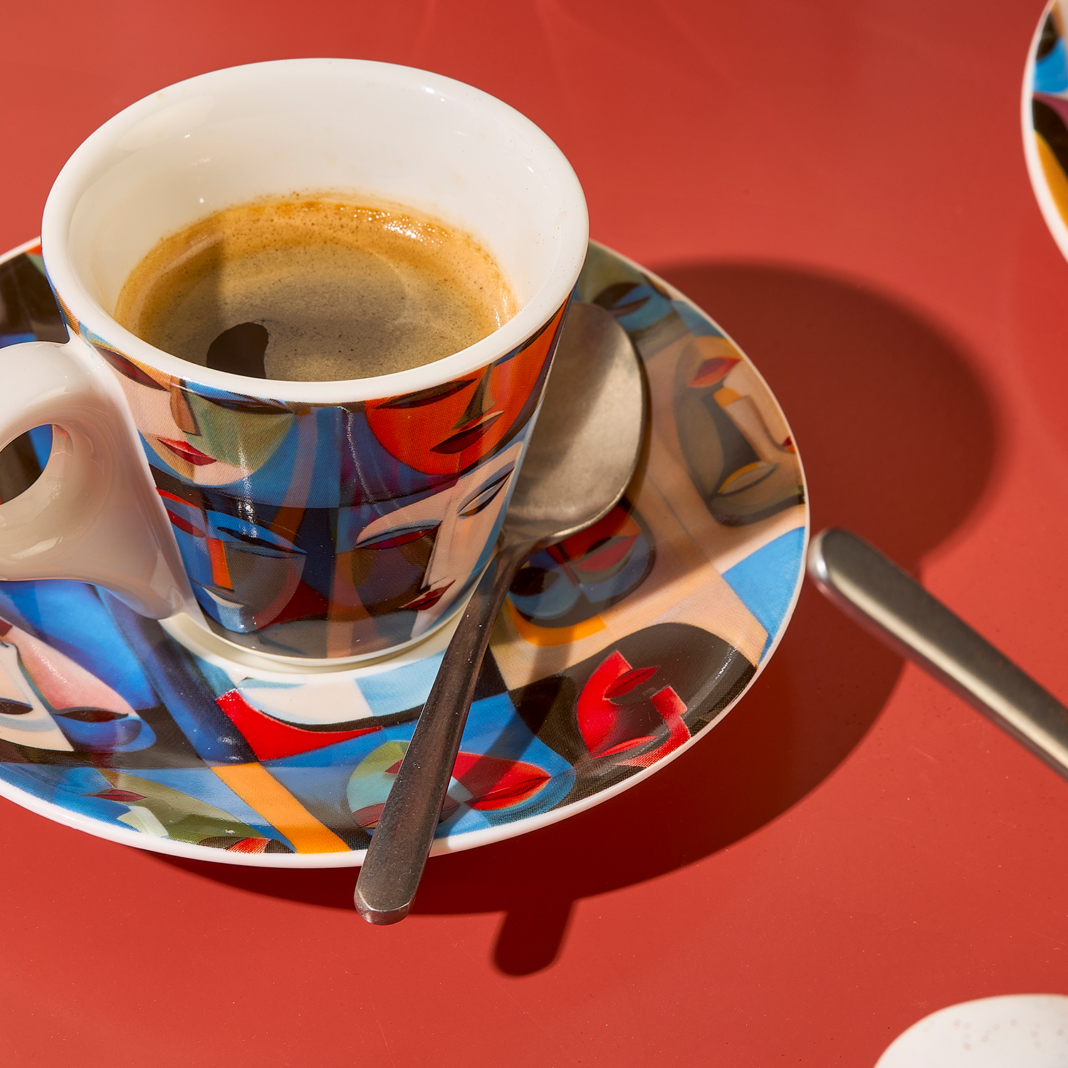 Barista Mokkatasse aus Porzellan, Abstrakt, 80 ml, Ansicht 4