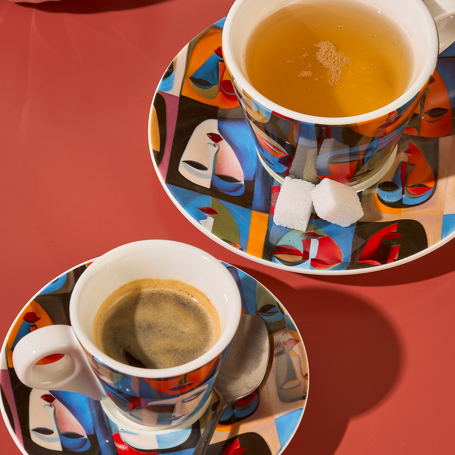Barista Tasse aus Porzellan, Abstrakt, Ø 8,5 cm, Ansicht 5