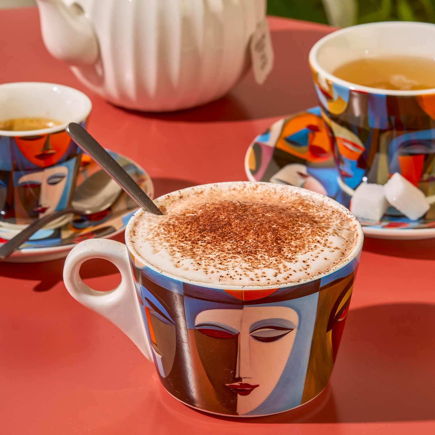 Barista Tasse aus Porzellan, Abstrakt, 280 ml, Ansicht 4